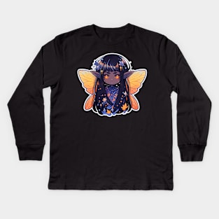 Cute Dark Fairy Kids Long Sleeve T-Shirt